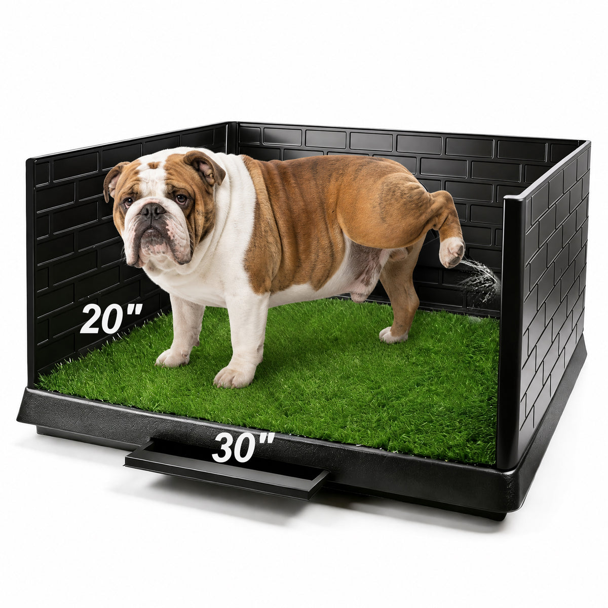 CyberPaws Indoor Dog Grass Potty with Tray – Reusable Artificial Turf
