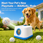 CyberPaws automatic dog ball launcher with three durable ETPU balls