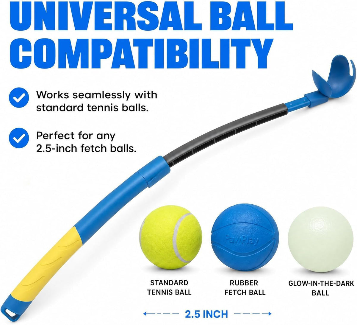 CyberPaws retractable ball launcher outdoor fetch scene