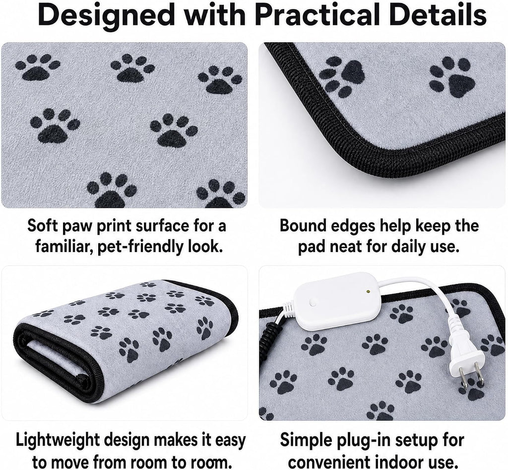 CyberPaws cat heating pad with two temperature settings