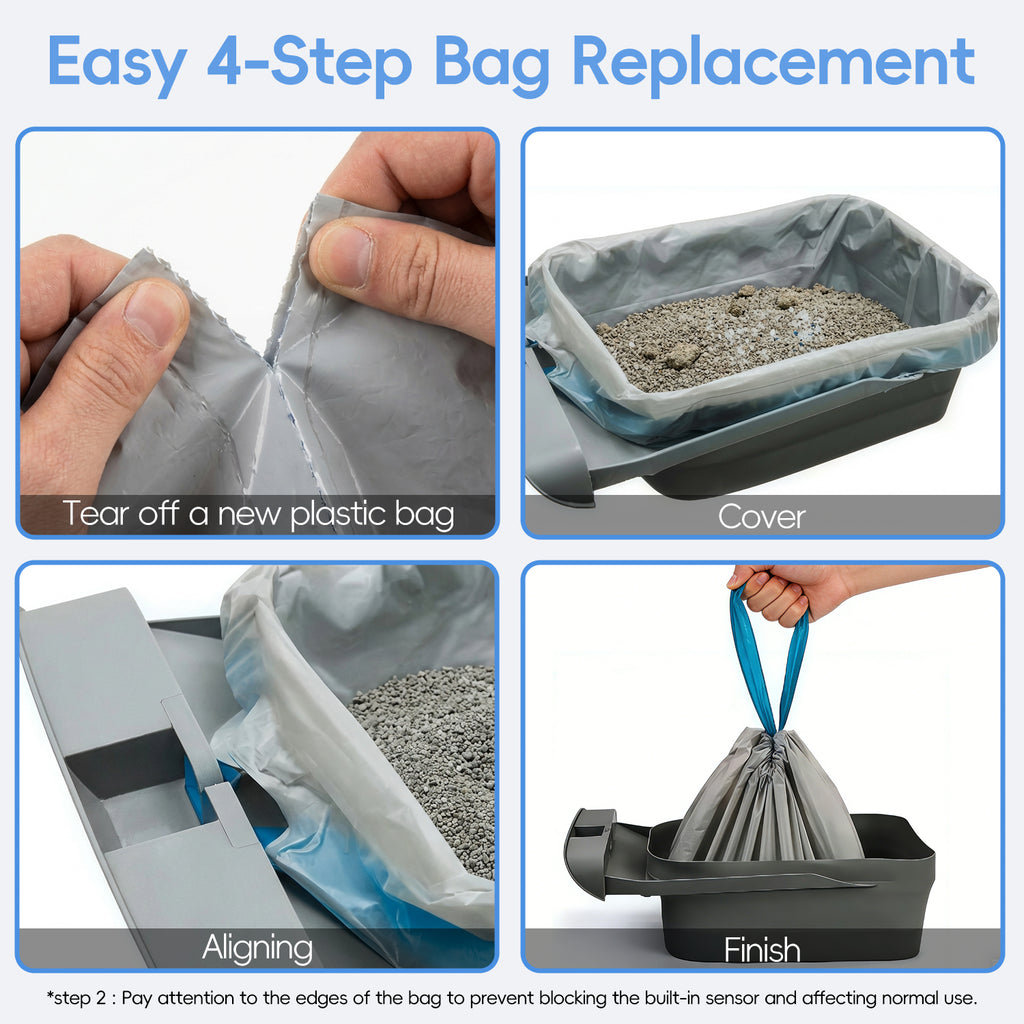 CyberPaws cat litter bags with drawstring closure