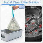 CyberPaws cat litter bags size and 30 pack details