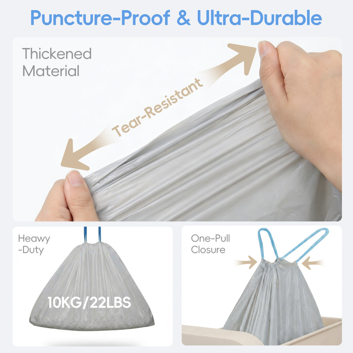 CyberPaws tear resistant cat litter bags
