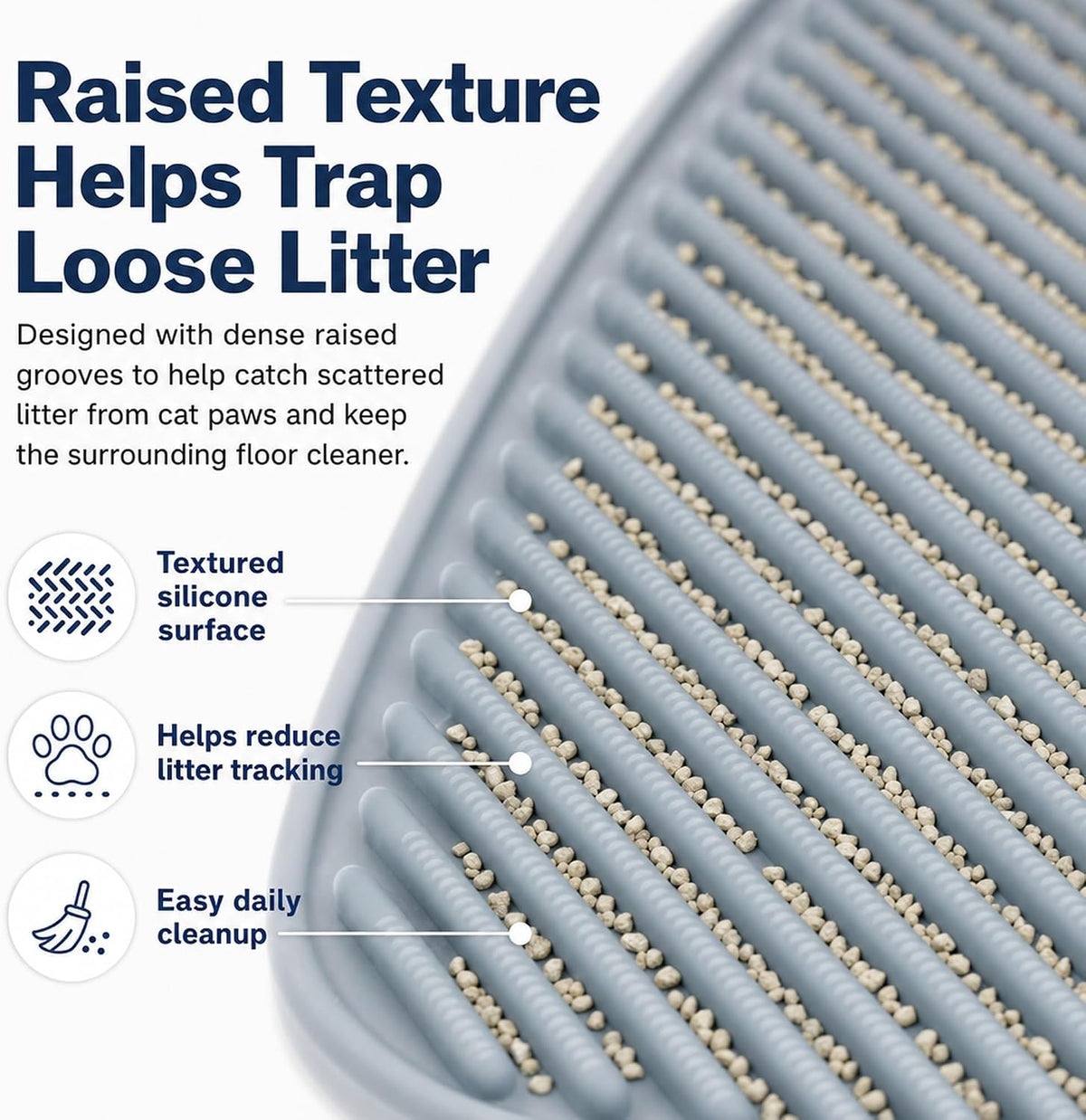 CyberPaws cat litter mat folds for easy litter disposal
