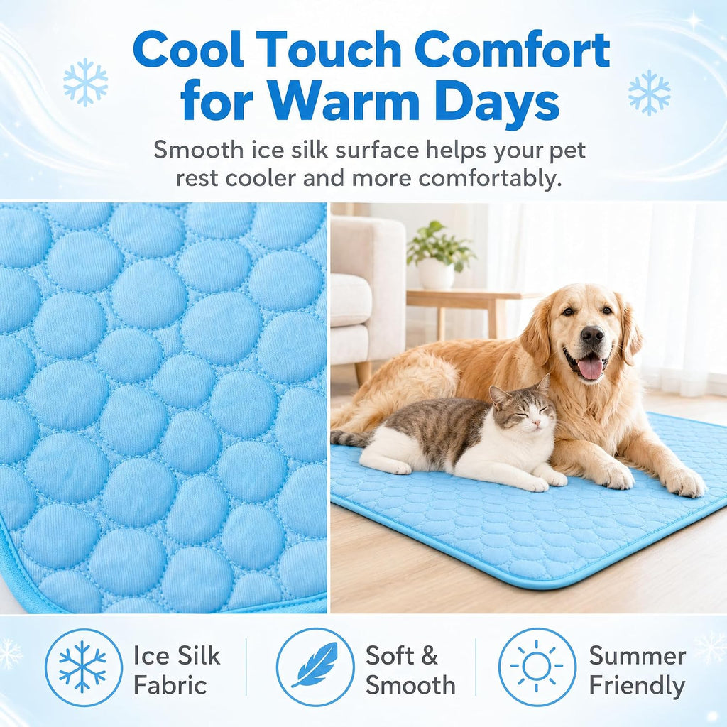 CyberPaws dog cooling mat with soft cooling fabric