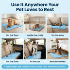 CyberPaws dog cooling mat for indoor crate and car use