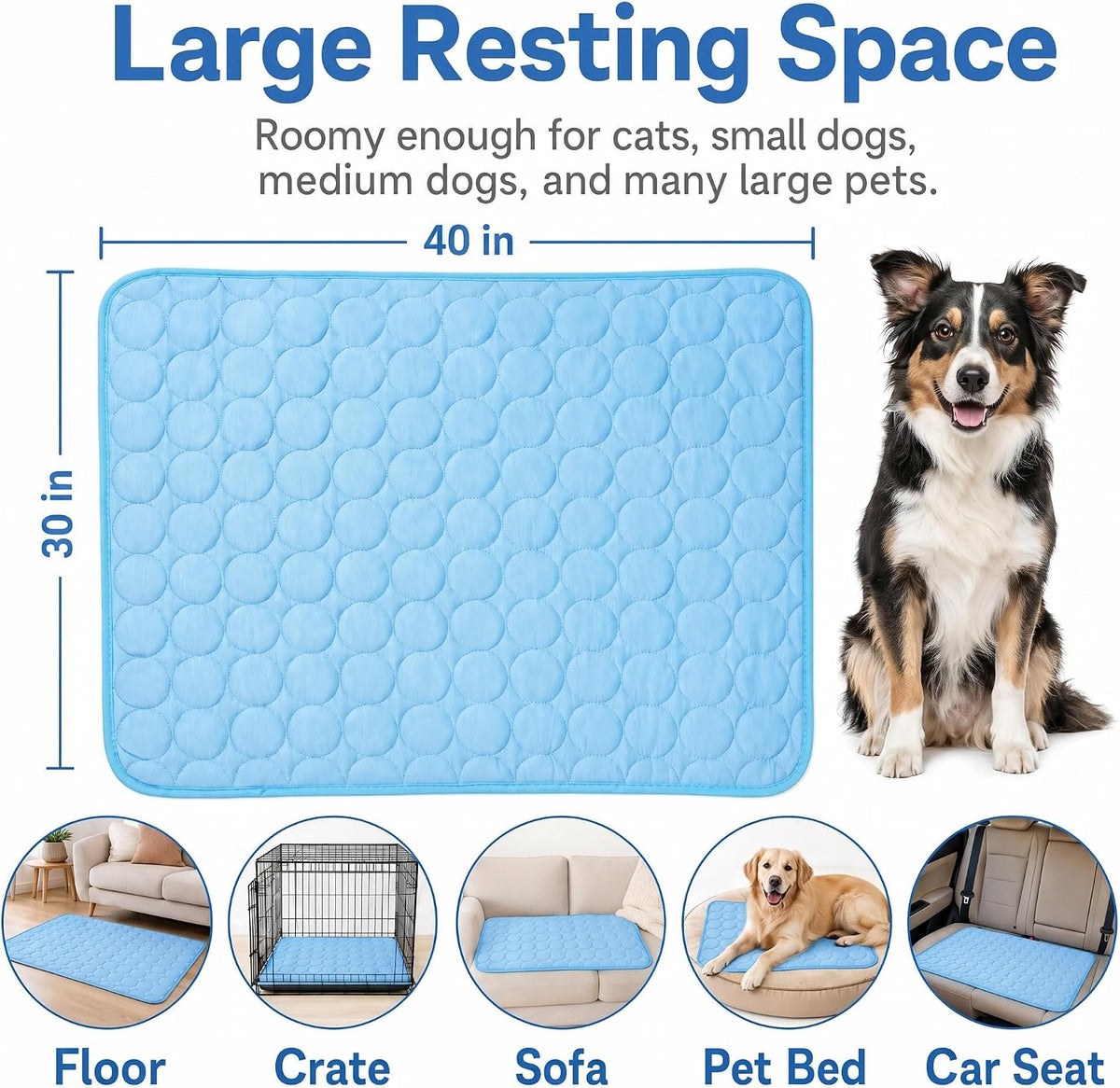 CyberPaws dog cooling mat size 40 x 30 inches