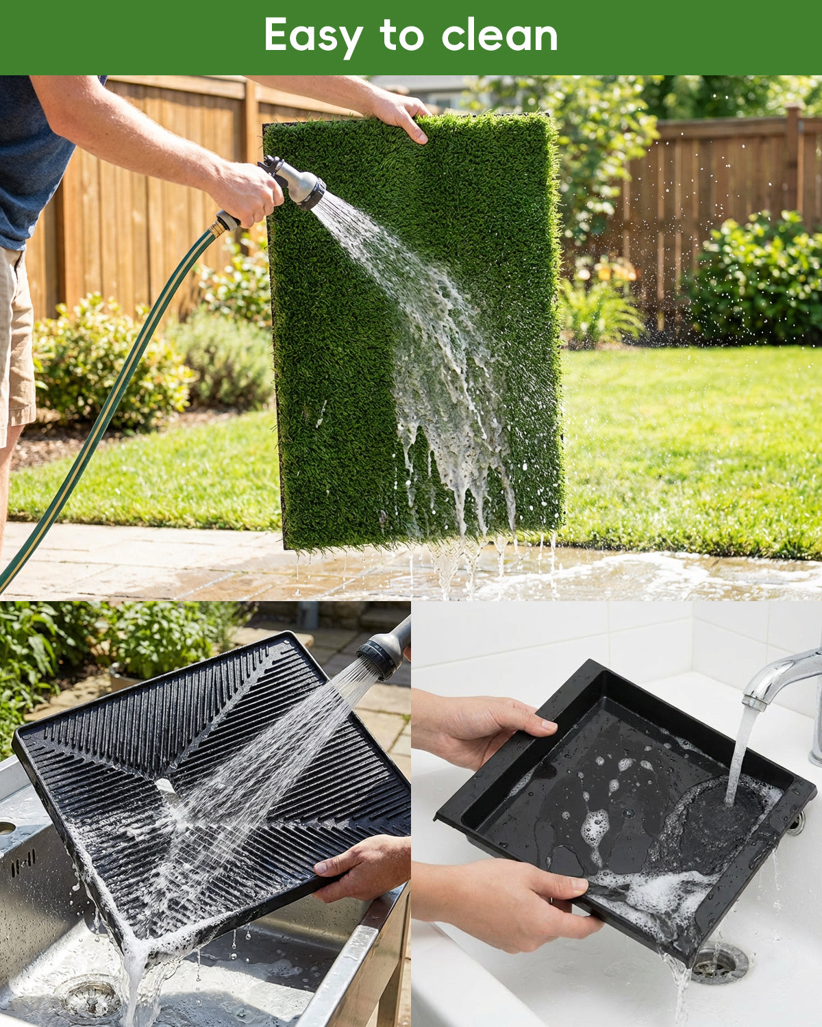 CyberPaws dog grass pad easy rinse cleaning
