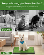 CyberPaws artificial turf dog potty tray detail