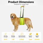 CyberPaws dog lift harness size dimensions 11 by 8.7 inches