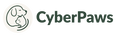 CyberPaws horizontal logo with dog and cat icon