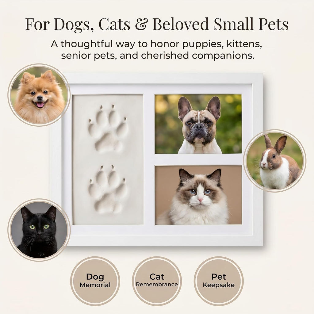 CyberPaws dog and cat paw print keepsake picture frame